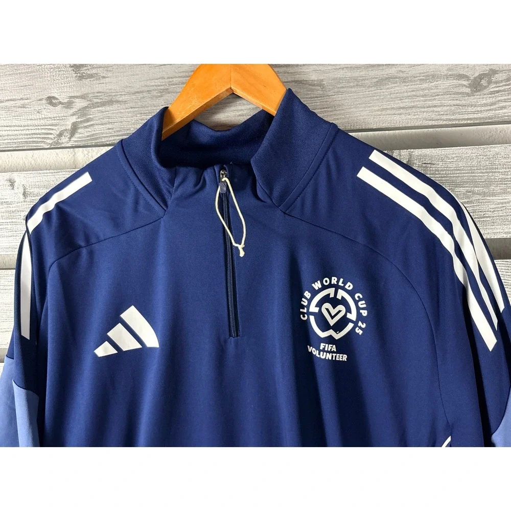 Adidas FIFA Club World Cup 2025 Volunteer Quarter Zip Shirt Jacket Mens 2XL NWOT
